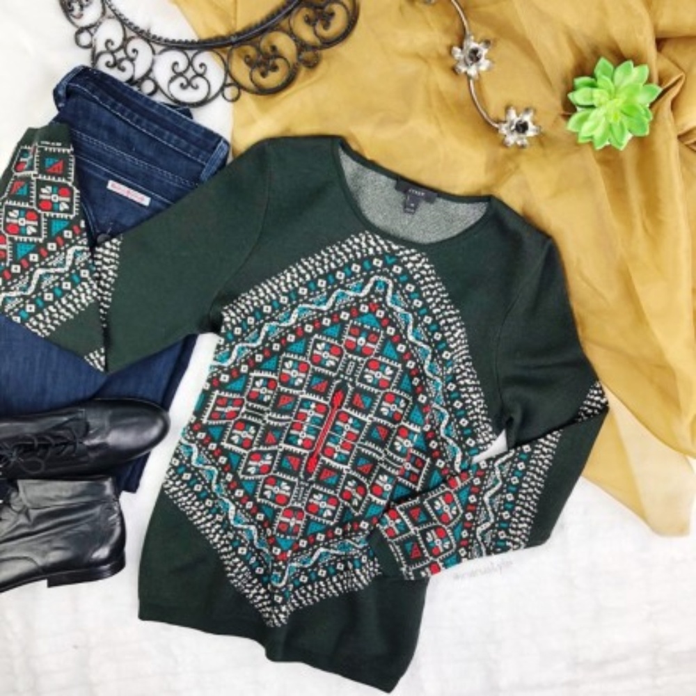 J. CREW Merino Knotted Scarf Sweater {II22}